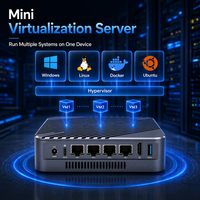 Qotem Mini PC Desktop baru 11.11 Gen Tiger Lake U i3 1115G4 i5 1135G7 i7 1165G7 Processor 4 SSD Storage Server NAS