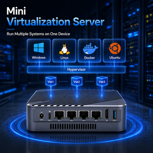 Qotom Nouveau Mini PC de bureau 11ème génération Tiger Lake <span class=keywords><strong>U</strong></span> i3 1115G4 i5 1135G7 i7 1165G7 Processeur 4 SSD Serveur de stockage NAS - Product Image 5