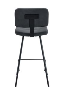 Modern <strong>Leather</strong> Upholstered Restaurant Chair <strong>Barstool</strong> for Dining Hotel Home Bar or Apartment Use - Product Image 4