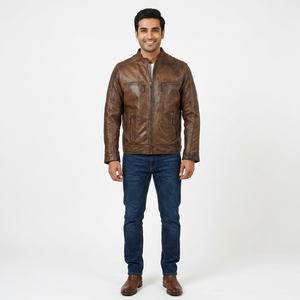 Nouvelle Collection 2026 : Vestes en Cuir pour Hommes – Design Unique, Col Montant, Qualité Supérieure, Tendance Urbaine, Style ODM, Dernières Tendances - Product Image 1