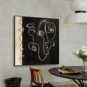 Pintura al Óleo Abstracta Minimalista Original, Arte Texturizado Pintado a Mano, Decoración de Interiores para el Hogar, Arte Decorativo - Product Image 1