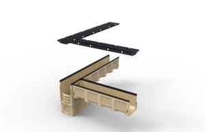 Canale di drenaggio del calcestruzzo polimerico prefabbricato con copertura in ghisa - Product Image 6