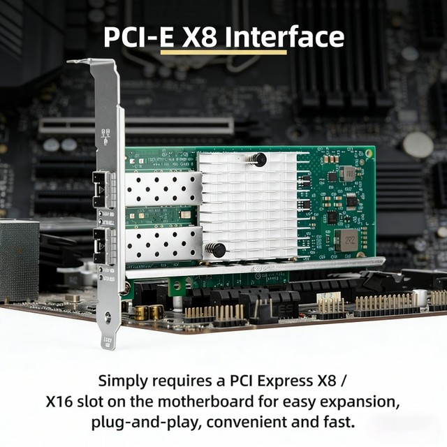 Intel 82599 10Gb/s PCIe 2.0 X8 X16 Dual-Port SFP+ Server Network Card Internal Wired Stock