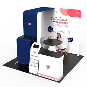Stand d'exposition d'exposition de salon professionnel portable en tissu de <span class=keywords><strong>tension</strong></span> standard de nouvelle conception - Product Image 1