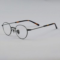 Nouvelles montures de lunettes unisexes en titane rétro, tendance, artistiques, légères, pour verres correcteurs, bloquant la lumière bleue