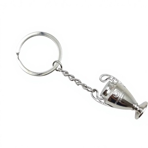 Porte-clés de luxe en alliage électroplaqué, fait main, écologique, en forme de ballon d'or et de chaussure dorée du monde, pour gardien de but de football - Product Image 4