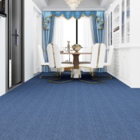 Tapis de luxe moderne pour hôtel, lavable, couleur unie, antidérapant, en peluche, pour la prévention des incendies, tapis mural pour salon