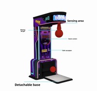 Machine de boxe de rue à monnayeur pour parc d'attractions, jeu d'arcade de frappe, 3 emplacements pour pièces, en métal, autonome, cadeau