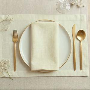 Sets de table en lin de poids moyen avec texture tissée dense pour la restauration et les distributeurs d'hôtellerie - Product Image 1