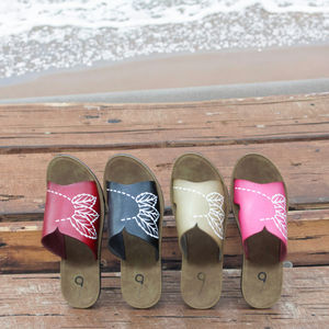 Sandales plates en cuir d'impression de mode pour femmes chaussures à plate-forme d'extérieur pour les saisons de printemps et d'automne - Product Image 6
