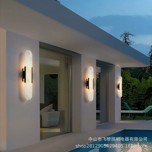 Lámpara de Pared Exterior Impermeable de Imitación Mármol 3000K para Villa, Balcón, Terraza - Product Image 5