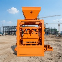 Machine à blocs de béton QT4-24, 31200 briques par 8 heures, semi-automatique, à vibration, pour pavés creux et briques autobloquantes
