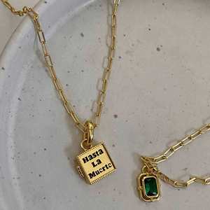 Collar de Acero Inoxidable Chapado en Oro de 21K con Forma de Libro, Resistente al Agua, Cadena Tipo Clip, Joyería para Mujer - Product Image 2