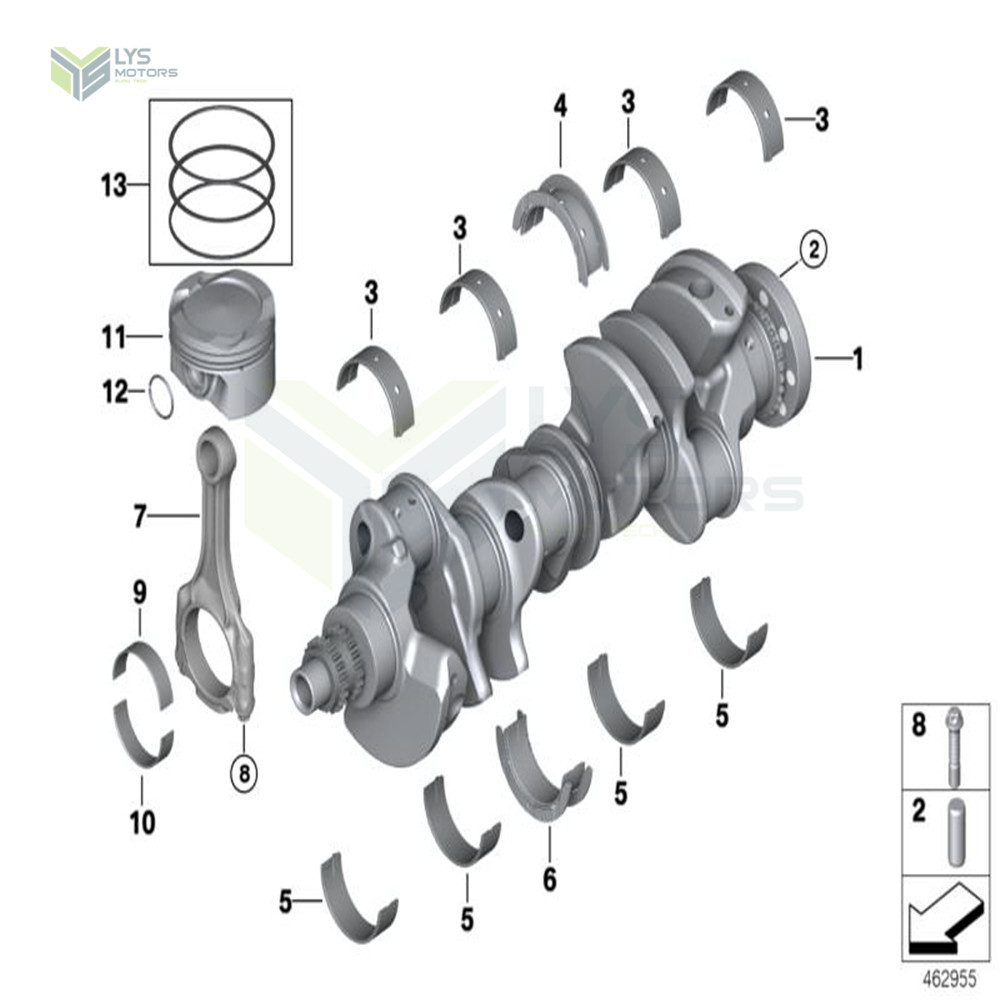 PISTON 11258600381 for BMW 750i, X5, X7 - Durable & Efficient