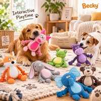 Jouets à mâcher pour chiens écologiques personnalisés, jouets en peluche sonores durables pour animaux de compagnie, pour les chiens agressifs, pour nettoyer les dents des chiots