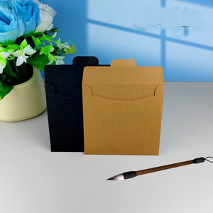 <span class=keywords><strong>Enveloppe</strong></span> commerciale en papier kraft noir et jaune <span class=keywords><strong>carrée</strong></span> épaisse personnalisée, <span class=keywords><strong>fabrication</strong></span> de cartes de vœux, invitation, sac pour documents, impression couleur - Product Image 2