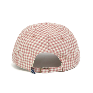 Nouveau Plaid 6 Panneau Personnalisé Personnalisé Logo Tissé Femmes Fille Vintage Mode Style Simple Bord Incurvé Premium Baseball Hat Caps - Product Image 4