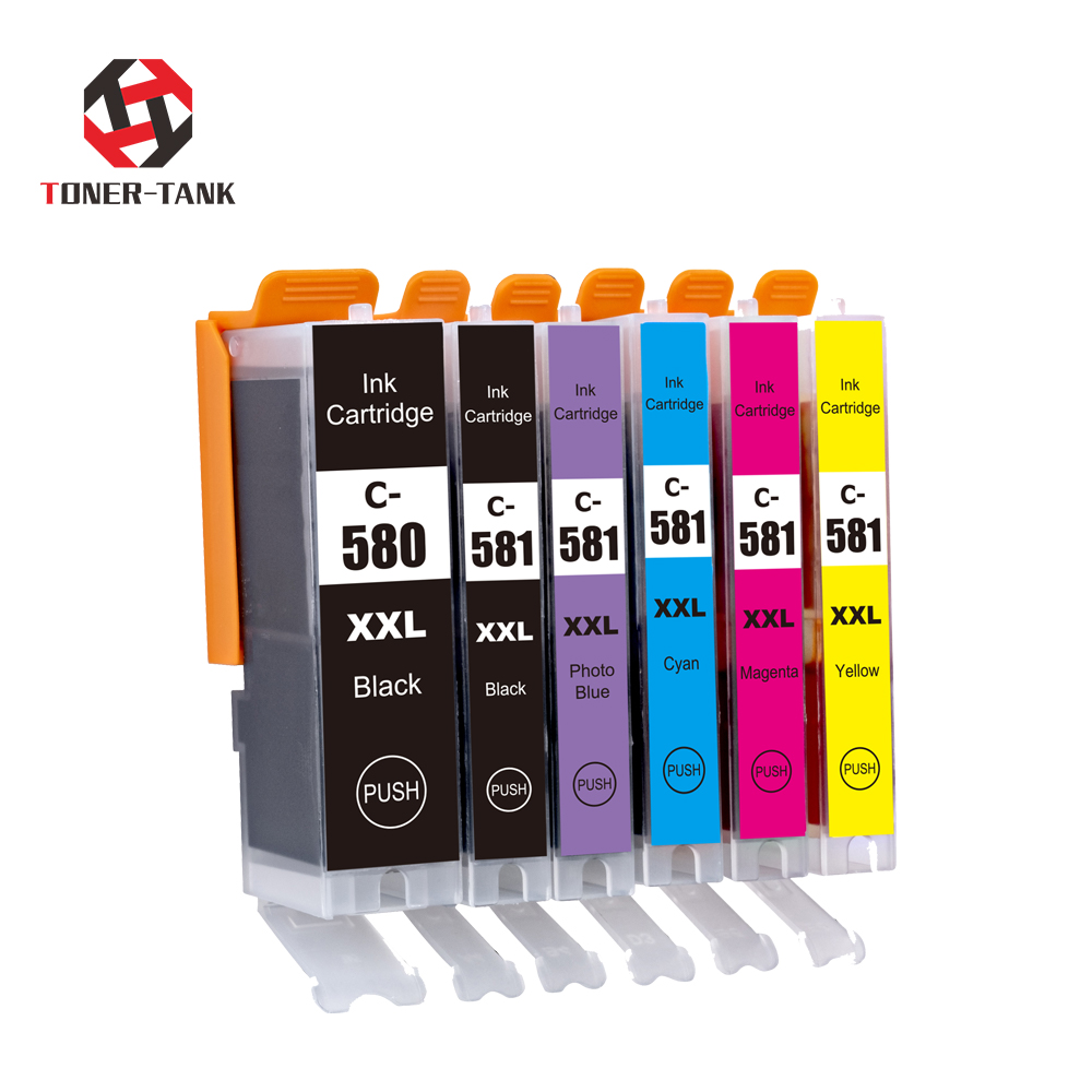 Тонер-бак PGI580 CLI581 PGI-580 CLI-581 PGI 580 CLI 581 PGI-580XXL совместимый чернильный картридж для принтера Canon Pixma TS8250