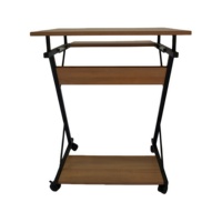 Bureau de travail portable et mobile de style moderne ZIRI en forme de Z, adapté à une utilisation dans les chambres à coucher et les salons