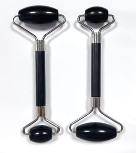 Facial Massager Black Xiuyan <b>Jade</b> <b>Roller</b> Natural Black Natural <b>Jade</b> Massage Tool - Product Image 4
