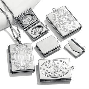 <span class=keywords><strong>Jésus</strong></span> Bible livre <span class=keywords><strong>Photo</strong></span> boîte en acier inoxydable prière cadeau Bible <span class=keywords><strong>Photo</strong></span> médaillon pendentif breloques pour bijoux à bricoler soi-même faisant collier - Product Image 2