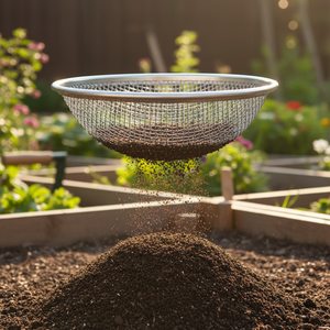 <span class=keywords><strong>Tamis</strong></span> <span class=keywords><strong>de</strong></span> <span class=keywords><strong>jardin</strong></span> polyvalent en acier galvanisé pour le jardinage, l'agriculture et le compostage - Product Image 4