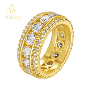 د اللون vv1 الماس المويسانيتي مثلج من الخواتم المويسانيت خواتم مويسانيتي فضي D اللون مع شهادة Gra - Product Image 6