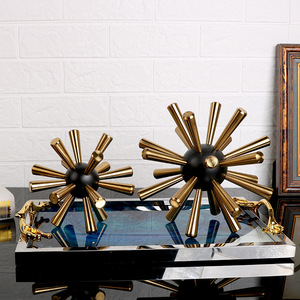 Sphères dorées d'<span class=keywords><strong>art</strong></span> de luxe, accessoires pour la maison, ornements d'<span class=keywords><strong>art</strong></span> créatifs en métal, décoration d'<span class=keywords><strong>art</strong></span> pour table - Product Image 1