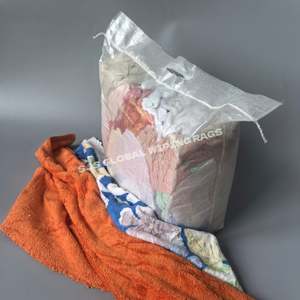 Trapos de Toalla de Colores Reciclados, 100% Algodón, Paños de Limpieza Industriales para Máquinas, Alta Absorción para Limpieza - Product Image 1