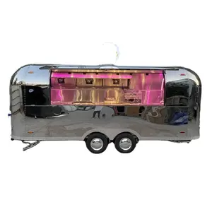 Catering Airstream Mobiele Keuken Bbq Grill Food Trailer Volledig Uitgeruste Remorque Pizza Oven Food Truck Te Koop In De VS