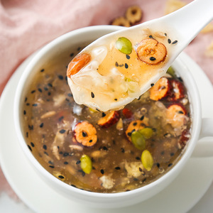 Soupe instantanée nutritive <span class=keywords><strong>de</strong></span> fruits et <span class=keywords><strong>de</strong></span> noix à base <span class=keywords><strong>de</strong></span> poudre <span class=keywords><strong>de</strong></span> racine <span class=keywords><strong>de</strong></span> lotus, <span class=keywords><strong>de</strong></span> noix <span class=keywords><strong>de</strong></span> nid d'oiseau et <span class=keywords><strong>de</strong></span> noix d'oreille d'argent, <span class=keywords><strong>substitut</strong></span> <span class=keywords><strong>de</strong></span> <span class=keywords><strong>repas</strong></span> - Product Image 5