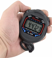 Jam tangan Digital profesional, jam tangan olahraga genggam LCD kronograf, Stopwatch, Timer berhenti, XL-013