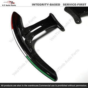 Emblema de <span class=keywords><strong>bandera</strong></span> de paletas de cambio de fibra de carbono genuino para <span class=keywords><strong>Ferrari</strong></span> 812 F8 70006495 Material Premium ajuste exacto piezas originales duraderas - Product Image 4