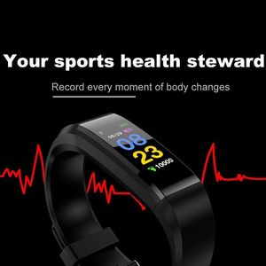ID 115 <span class=keywords><strong>Plus</strong></span> เครื่องติดตามการออกกำลังกายกิจกรรมสุขภาพสร้อยข้อมือสมาร์ทกันน้ำสายรัดข้อมืออัตราการเต้นหัวใจการนอนหลับ - Product Image 3