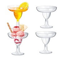 Gobelet à vin en PS transparent jetable, 150 ml, 5 oz, coupe en plastique Margaret pour mariage, anniversaire, banquets
