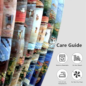 Parete rivestita di fiori 3D stampa digitale paesaggio <span class=keywords><strong>foto</strong></span> poliestere <span class=keywords><strong>tende</strong></span> oscuranti per il <span class=keywords><strong>soggiorno</strong></span> - Product Image 3