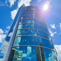 Murs-rideaux extérieurs en verre trempé de haute qualité, modernes, pour bâtiments, sécurité/isolation acoustique, façade en alliage d'aluminium, personnalisable
