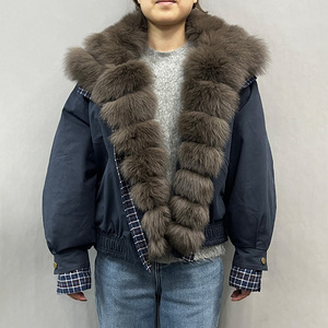 Jancoco Nuova Giacca Piumino Imbottita Invernale Calda da <span class=keywords><strong>Donna</strong></span> alla Moda <span class=keywords><strong>Cappotto</strong></span> Personalizzato in Piuma d'Oca <span class=keywords><strong>con</strong></span> Collo in Vera <span class=keywords><strong>Pelliccia</strong></span> Rimovibile - Product Image 1
