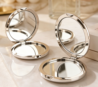 Miroir de maquillage compact pliable double face personnalisé avec logo sur mesure
