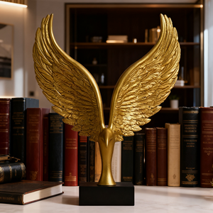 Scultura Moderna di Ali d'Angelo Dapeng di Alta Gamma, Artigianato in Resina Dipinta a Mano per Decorazioni Domestiche e Festive - Product Image 5