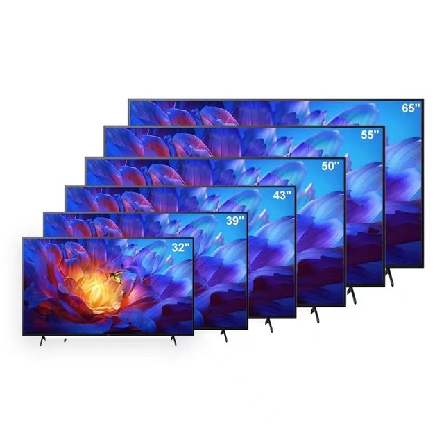 LED Smart TV >55" Inch Android 4K UHD 120Hz 16:09 Aspect Ratio Black Cabinet Hotel TV Custom Logo OEM