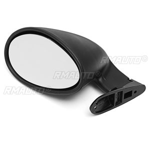 California Style Universal Car Classic Retro <b>Door</b> Wing Side <b>Mirror</b> Rearview Vintage Matte Black L+R - Product Image 3