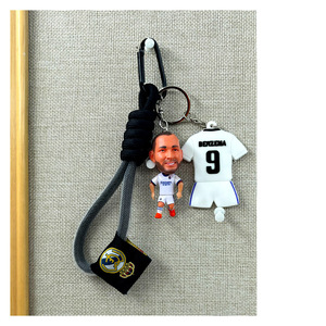 Souvenir de supporter de football Argentine Portugal Star Doll Jersey Porte-clés Ensemble de trois pièces Lanière Ronaldo Neymar Pendentif Décoration - Product Image 4