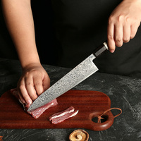 Ensemble de couteaux de chef traditionnels Vg 10, ensemble de couteaux japonais Nakiri, ensemble de couteaux Damas 3 pièces avec manche octogonal