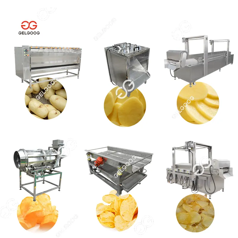 1000 kg/saat patates kızartması üretim makineleri tam otomatik patates destekli cips yapma makinesi