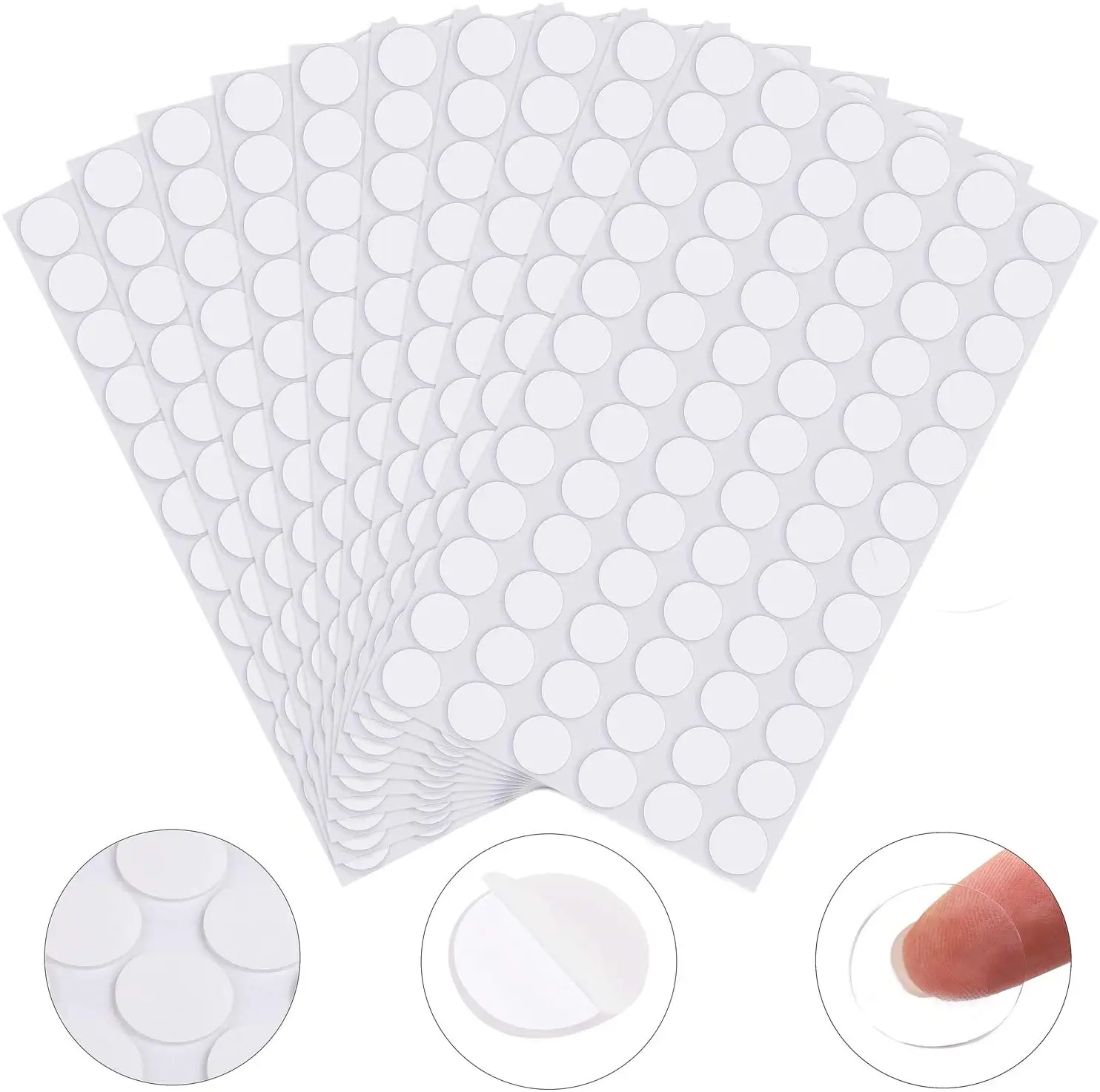 Clear Round Adhesive Dots Double Sided Adhesive Pad Sheet Tape