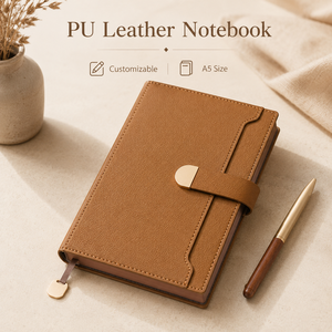 Carnet A5 personnalisé en cuir PU doux au toucher avec fermeture magnétique et pochette pour cartes, idéal pour l'écriture professionnelle - Product Image 6