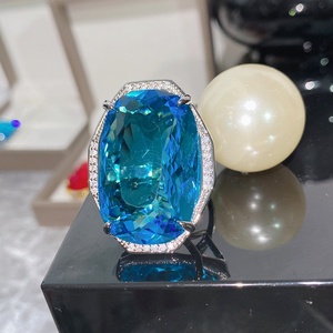 แหวนเซ็ตผู้หญิ<span class=keywords><strong>ง</strong></span>ทร<span class=keywords><strong>ง</strong></span>หรูหราประดับเพชรหลาก<span class=keywords><strong>ส</strong></span>ีสัน ขนาดใหญ่พิเศษ 20*30 กะรัต รุ่น Versa Vintage ชุบทองแด<span class=keywords><strong>ง</strong></span> ประดับเพชรทร<span class=keywords><strong>ง</strong></span>รั<span class=keywords><strong>ง</strong></span>นก<span class=keywords><strong>ส</strong></span>ีฟ้าอ่อน - Product Image 3