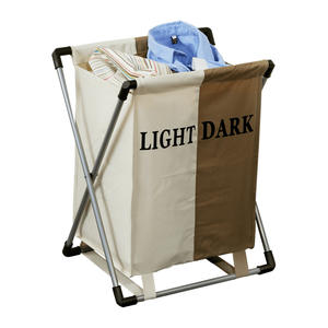 Panier à linge pliable extra large en tissu Oxford, sac à linge <span class=keywords><strong>double</strong></span> avec poignée et sangle - Product Image 5