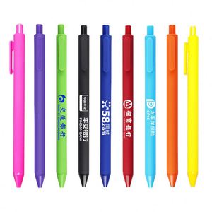 Stylo bille personnalisé, couleur unie, pour étudiant, avec logo imprimé, en plastique, design créatif, couleur macaron, petit et frais - Product Image 1